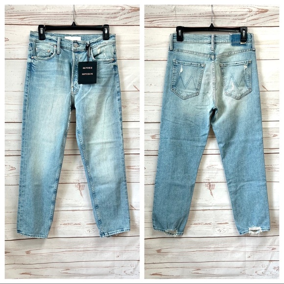 NWT Mother Superior High Rise Tomcat Distressed Ankle Jeans in Bless You - Picture 7 of 14